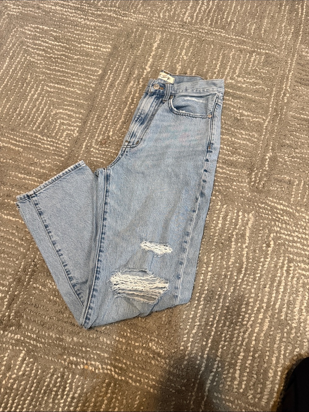 Madewell Light Blue Distressed Boyfriend Jeans